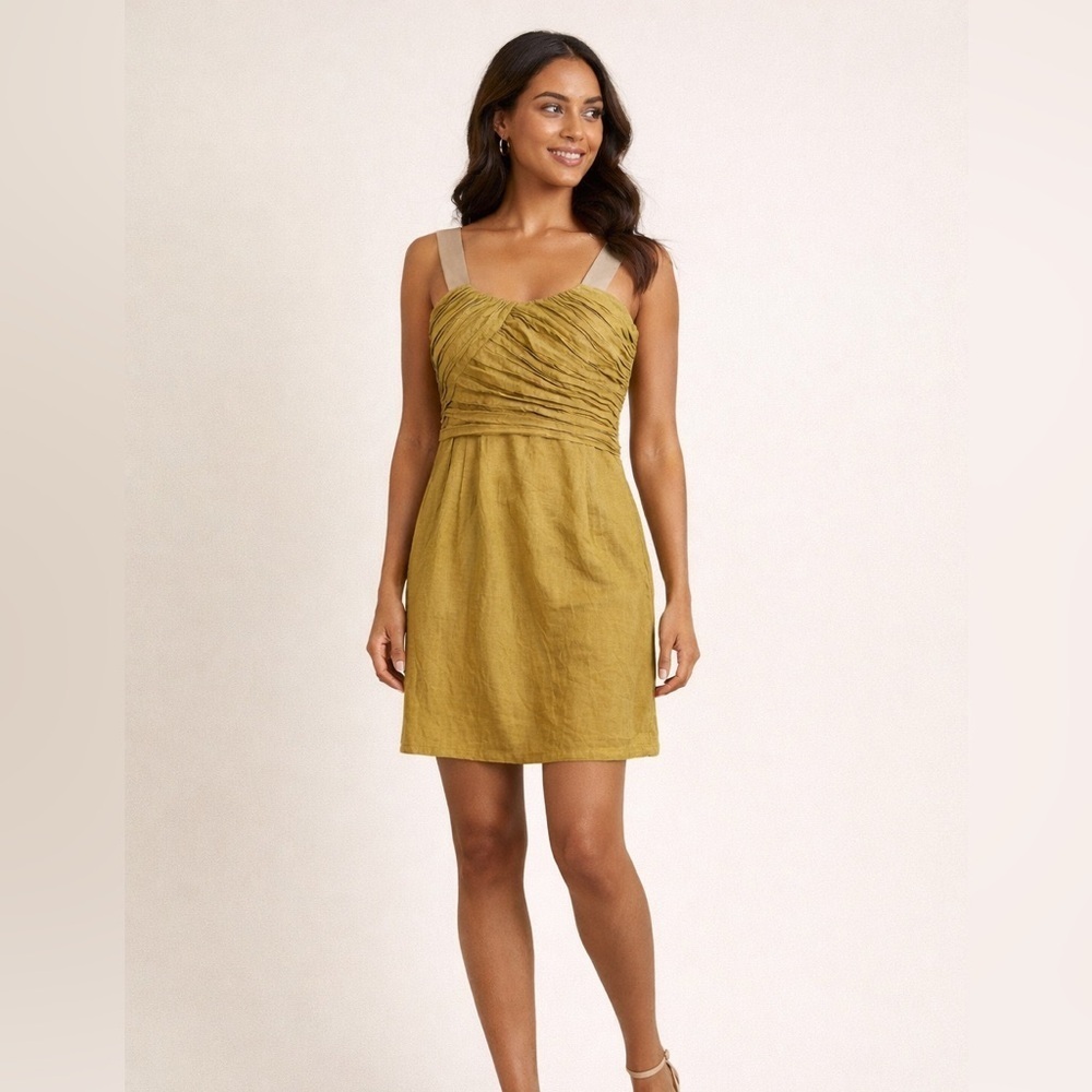 J Crew Elegant Mustard Color Dress. Size-6